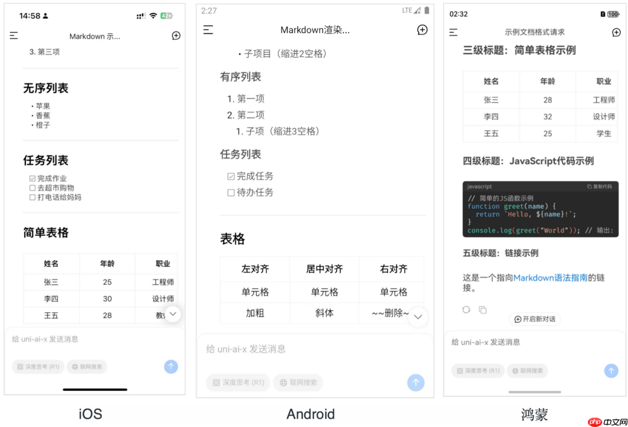 DCloud 发布并开源 uni-ai x,全平台支持的原生 AI 聊天套件