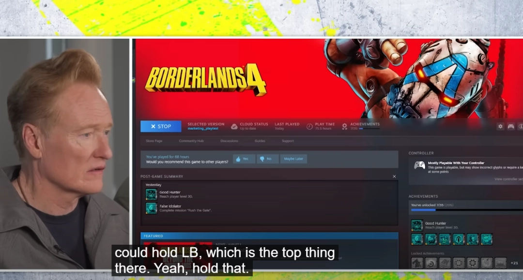 知名脱口秀主持人试玩《无主之地4》:小吵闹太吵了