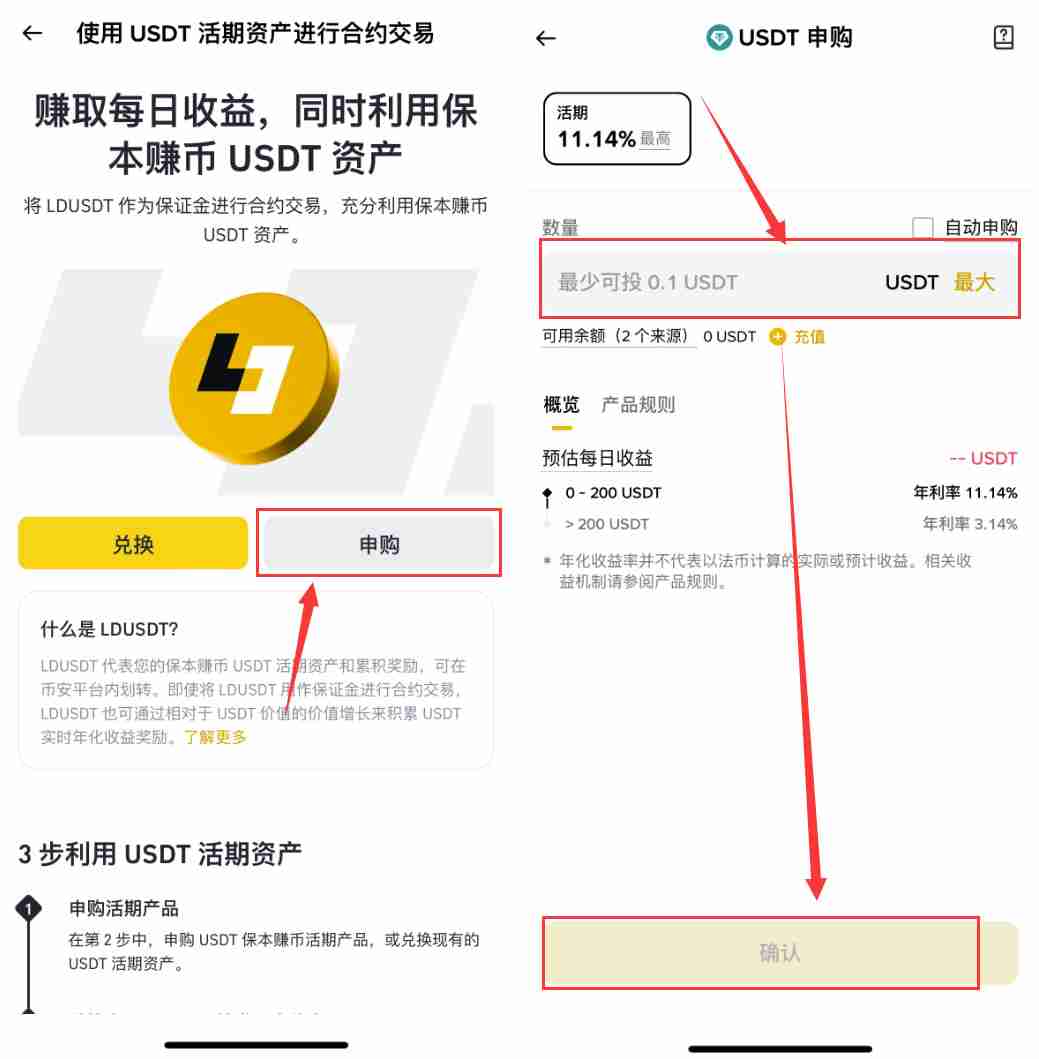 币安LDUSDT是什么?如何申购/赎回?LDUSDT让你边赚活期理财边开合约