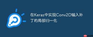 在Keras中实现Conv2D输入补丁的局部归一化