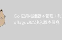 Go 应用构建版本管理：利用 ldflags 动态注入版本信息