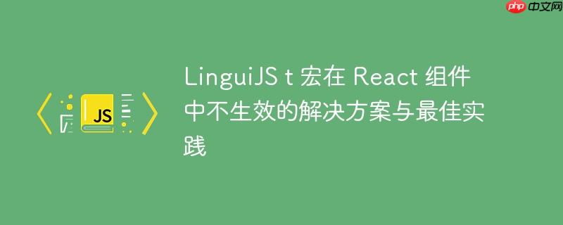 LinguiJS t 宏在 React 组件中不生效的解决方案与最佳实践
