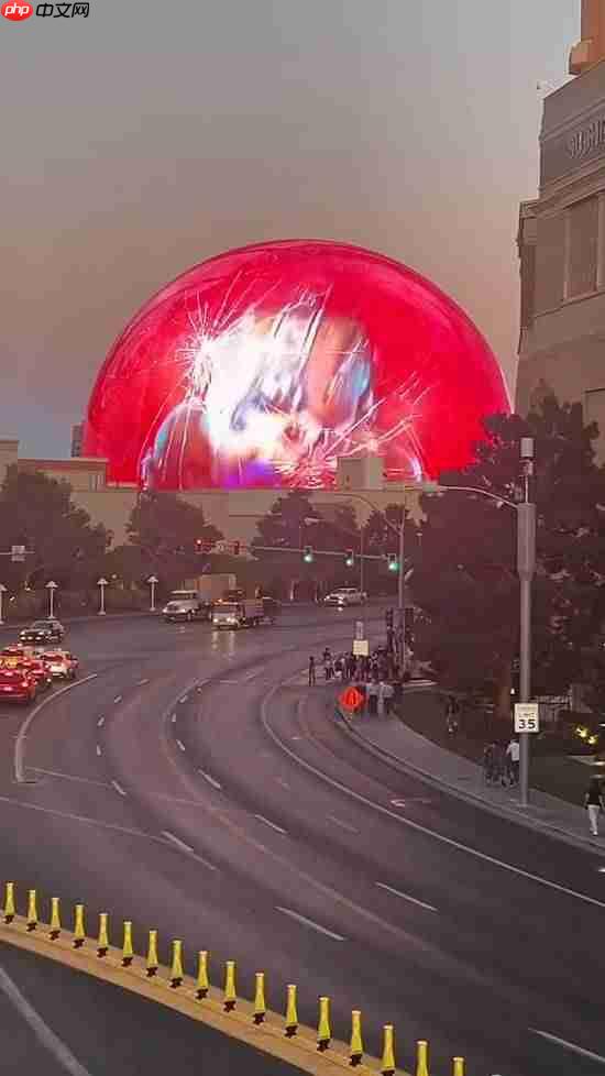 《无主之地4》亮相拉斯维加斯巨型球：铁头功猛猛砸