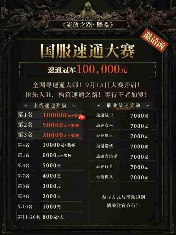 全球爆款载誉前来,《流放之路:降临》预充值不删档测试9月11日正式开启