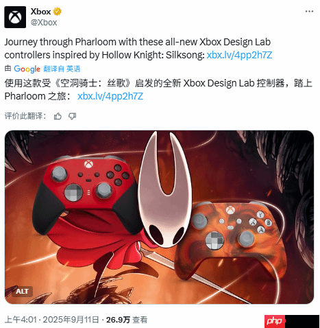 Xbox推出《空洞骑士丝之歌》主题定制手柄:新配色你喜欢吗?
