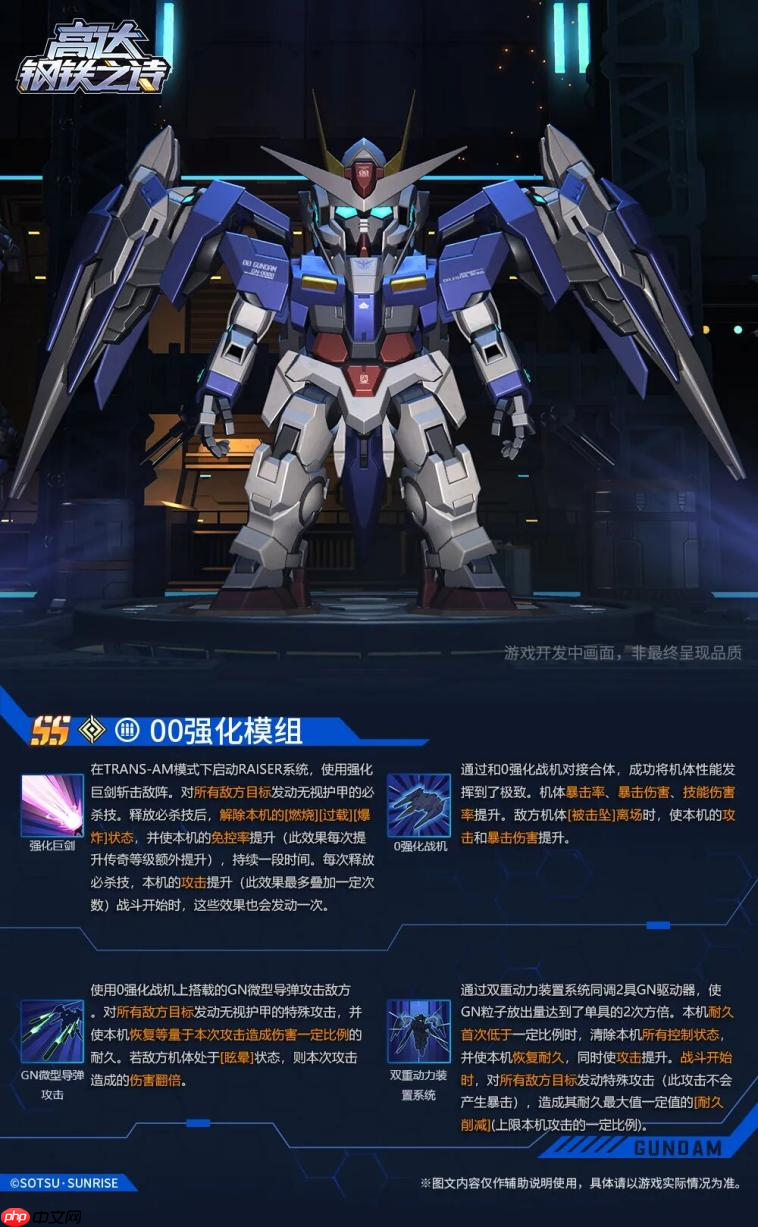 《高达钢铁之诗》半周年庆00强化模组降临，豪华福利免费畅享!