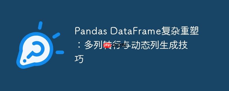 Pandas DataFrame复杂重塑:多列转行与动态列生成技巧