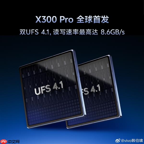 跑分破400万！vivo X300 Pro顶配全球首发双UFS4.1 4Lane：8.6Gb/s