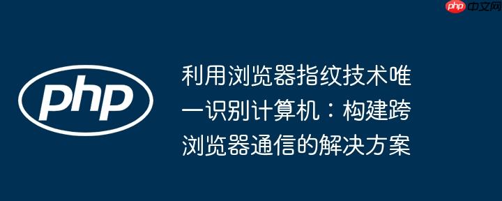 利用浏览器指纹技术唯一识别计算机:构建跨浏览器通信的解决方案