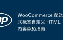 WooCommerce 配送方式标签自定义 HTML 内容添加指南