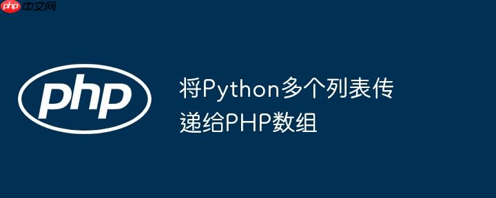 将Python多个列表传递给PHP数组