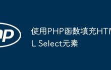 使用PHP函数填充HTML Select元素