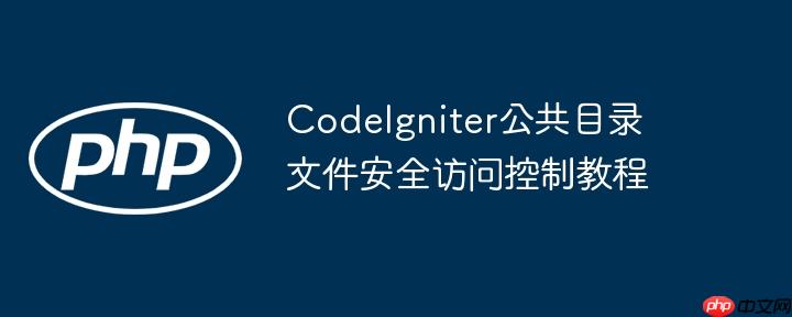 CodeIgniter公共目录文件安全访问控制教程