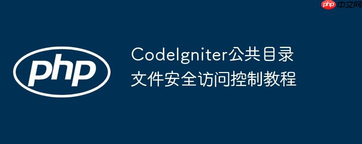 CodeIgniter公共目录文件安全访问控制教程
