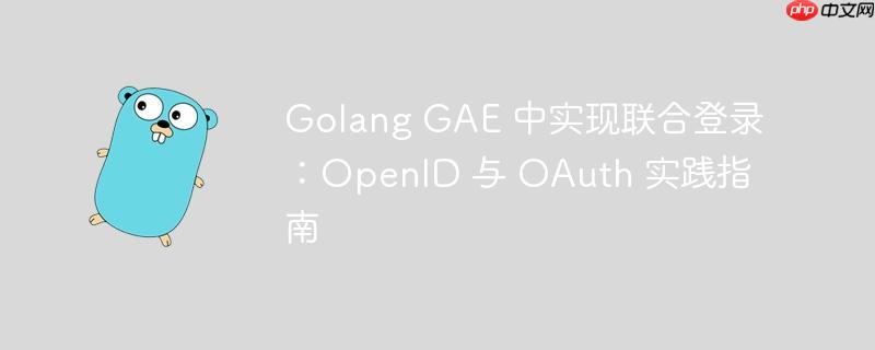 Golang GAE 中实现联合登录：OpenID 与 OAuth 实践指南