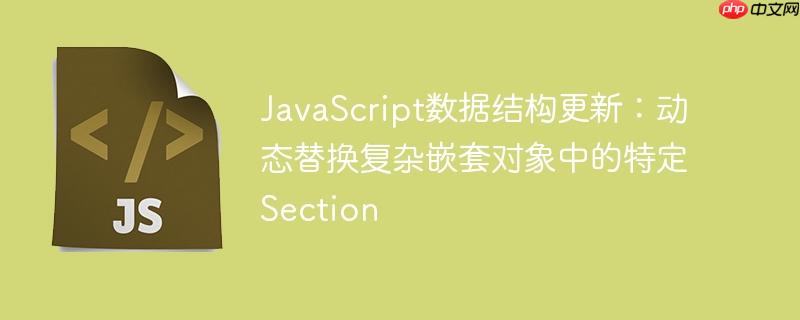 JavaScript数据结构更新:动态替换复杂嵌套对象中的特定Section