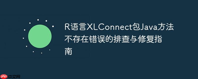 R语言XLConnect包Java方法不存在错误的排查与修复指南
