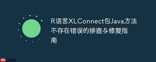 R语言XLConnect包Java方法不存在错误的排查与修复指南