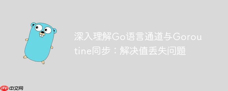 深入理解Go语言通道与Goroutine同步：解决值丢失问题
