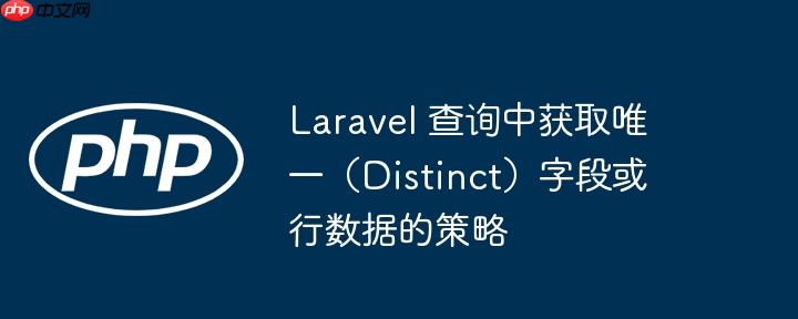 Laravel 查询中获取唯一（Distinct）字段或行数据的策略
