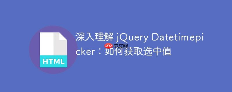 深入理解 jQuery Datetimepicker：如何获取选中值