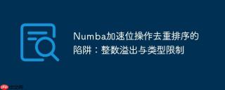 Numba加速位操作去重排序的陷阱：整数溢出与类型限制