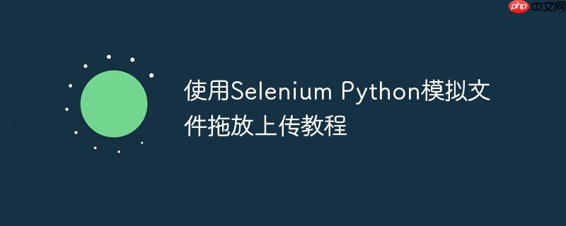 使用Selenium Python模拟文件拖放上传教程