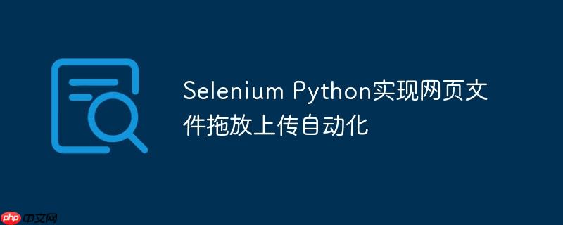 Selenium Python实现网页文件拖放上传自动化