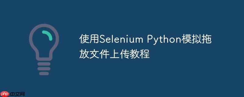 使用Selenium Python模拟拖放文件上传教程