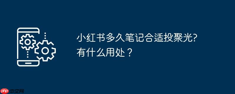 小红书多久笔记合适投聚光?有什么用处？