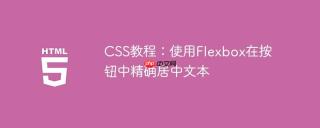 CSS教程：使用Flexbox在按钮中精确居中文本