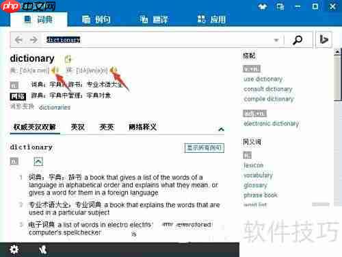 微软必应词典使用指南