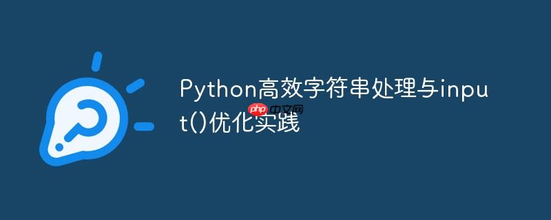 Python高效字符串处理与input()优化实践