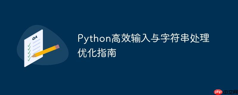 Python高效输入与字符串处理优化指南