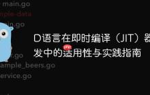 D语言在即时编译（JIT）器开发中的适用性与实践指南