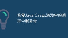 Fix Loop Interrupt Ausnahme im Java Craps -Spiel
