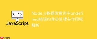 Node.js数据库查询中undefined错误的异步处理与作用域解析