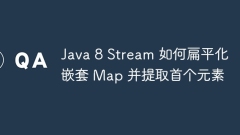 Wie man verschachtelte Karten überfl?tt und das erste Element im Java 8 -Stream extrahiert
