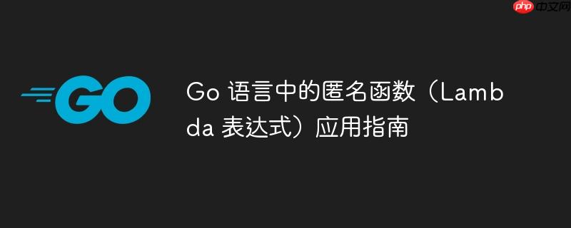 Go 语言中的匿名函数(Lambda 表达式)应用指南