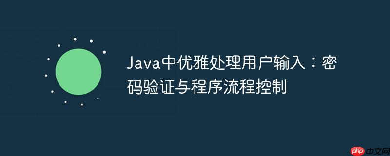 Java中优雅处理用户输入:密码验证与程序流程控制