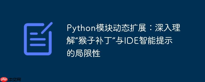 Python模块动态扩展:深入理解“猴子补丁”与IDE智能提示的局限性
