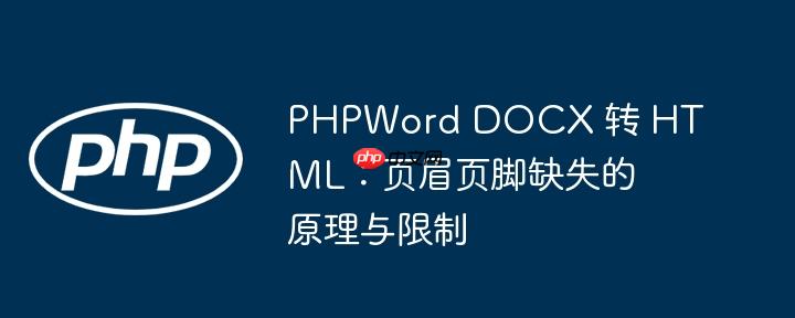 PHPWord DOCX 转 HTML：页眉页脚缺失的原理与限制
