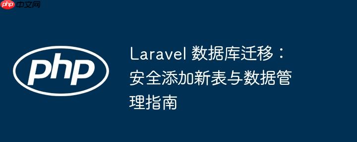 Laravel 数据库迁移:安全添加新表与数据管理指南