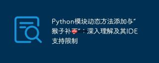 Python模块动态方法添加与“猴子补丁”：深入理解及其IDE支持限制