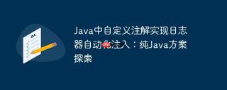 Java中自定义注解实现日志器自动化注入：纯Java方案探索