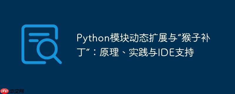 Python模块动态扩展与“猴子补丁”:原理、实践与IDE支持