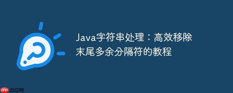java字符串处理:高效移除末尾多余分隔符的教程