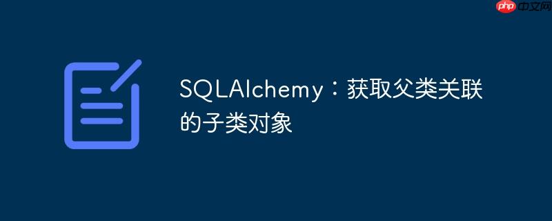 SQLAlchemy：获取父类关联的子类对象