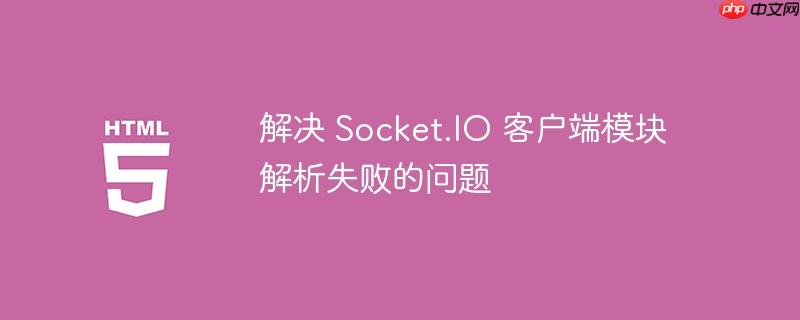 解决 socket.io 客户端模块解析失败的问题
