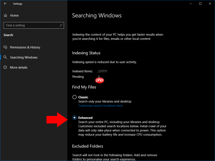 Win10 1903启用增强搜索功能的技巧